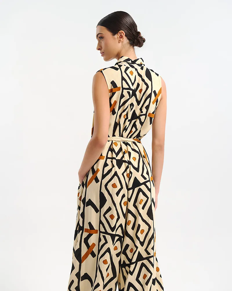 ΟΛΟΣΩΜΗ ΦΟΡΜΑ ΜΑΚΡΙΑ ΜΠΕΖ/ΜΑΥΡΟ ΜΕ ΣΧΕΔΙΑ ONE SIZE (100% RAYON)