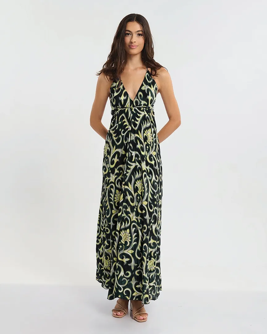 ΦΟΡΕΜΑ ΕΞΩΠΛΑΤΟ ΜΑΚΡΥ ΜΑΥΡΟ ΜΕ ΧΡΥΣΑ ΣΧΕΔΙΑ ONE SIZE (60% SILK 40% POLYESTER)