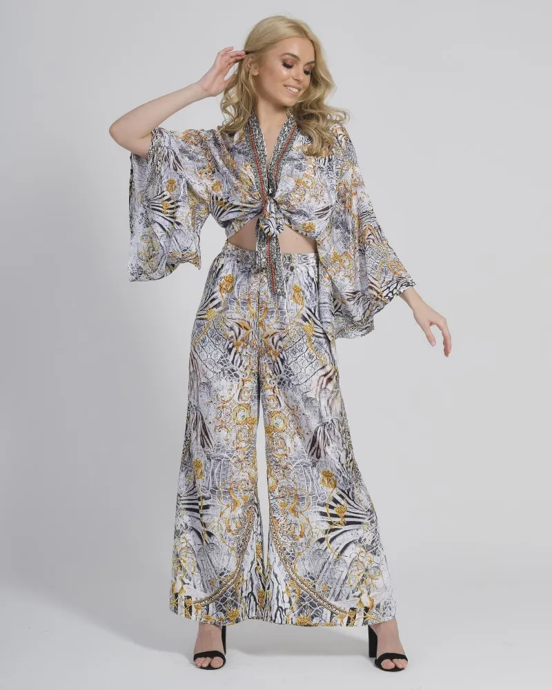 TOP ΑΣΠΡΟΜΑΥΡΟ ΜΕ ΧΡΥΣΟ ONE SIZE (100% CREPE)