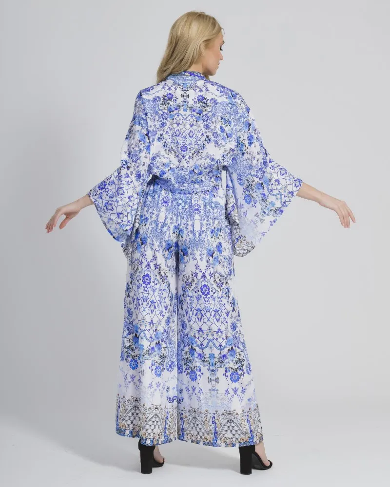 TOP ΛΕΥΚΟ ΜΠΛΕ ΕΜΠΡΙΜΕ ONE SIZE (100% CREPE)