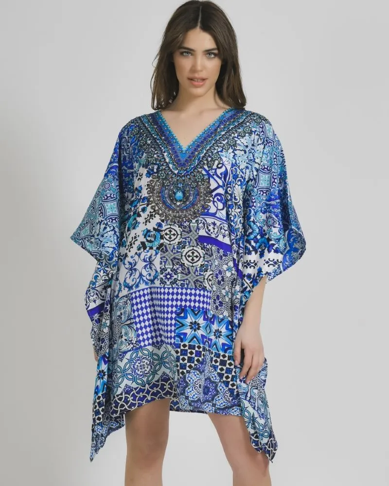 ΚΑΦΤΑΝΙ ΚΟΝΤΟ ΛΕΥΚΟ ΜΠΛΕ ΕΜΠΡΙΜΕ S/M (100% CREPE) ΚΑΦΤΑΝΙ ΚΟΝΤΟ ΛΕΥΚΟ ΜΠΛΕ ΕΜΠΡΙΜΕ S/M (100% CREPE)