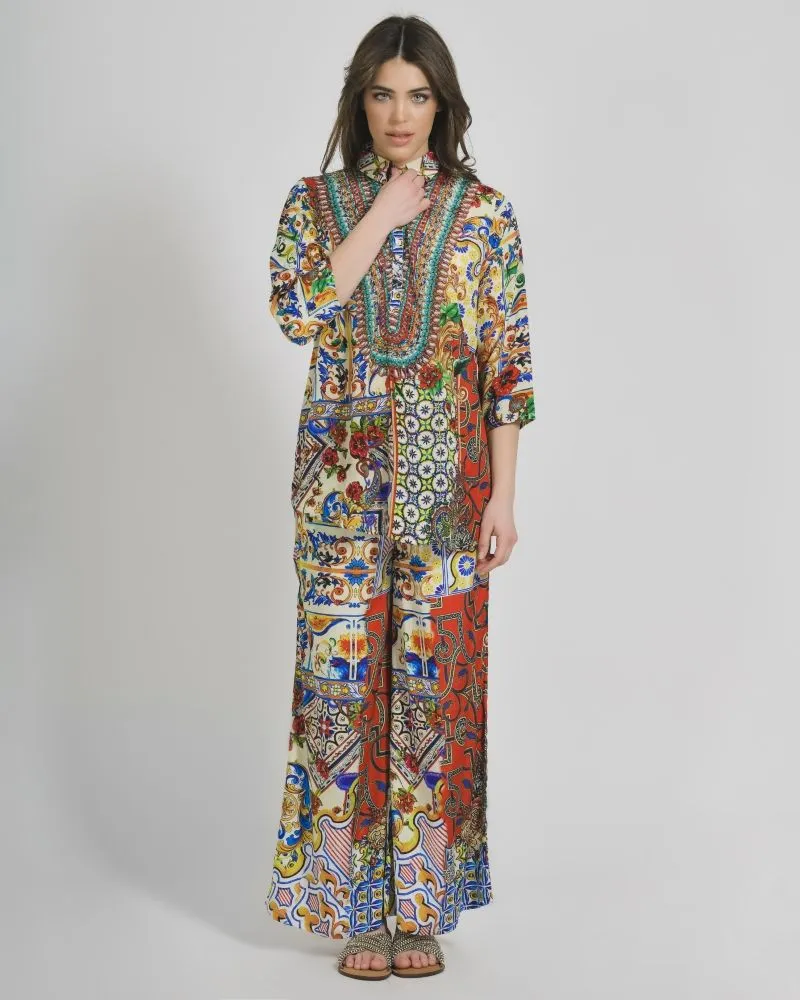 ΠΟΥΚΑΜΙΣΑ ΑΣΥΜMΕΤΡΗ ΚΙΤΡΙΝΟ/ΚΟΚΚΙΝΟ ΕΜΠΡΙΜΕ ONE SIZE (100% CREPE)