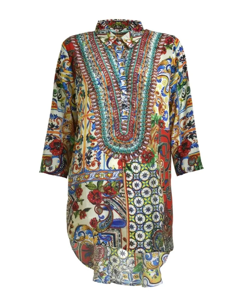 ΠΟΥΚΑΜΙΣΑ ΑΣΥΜMΕΤΡΗ ΚΙΤΡΙΝΟ/ΚΟΚΚΙΝΟ ΕΜΠΡΙΜΕ ONE SIZE (100% CREPE)