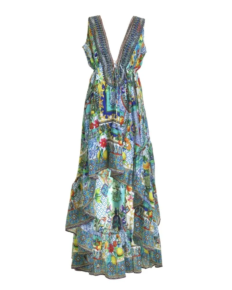 ΦΟΡΕΜΑ ΑΜΑΝΙΚΟ ΑΣΥΜΜΕΤΡΟ ΠΟΛΥΧΡΩΜΟ ΕΜΠΡΙΜΕ ONE SIZE (100% CREPE)