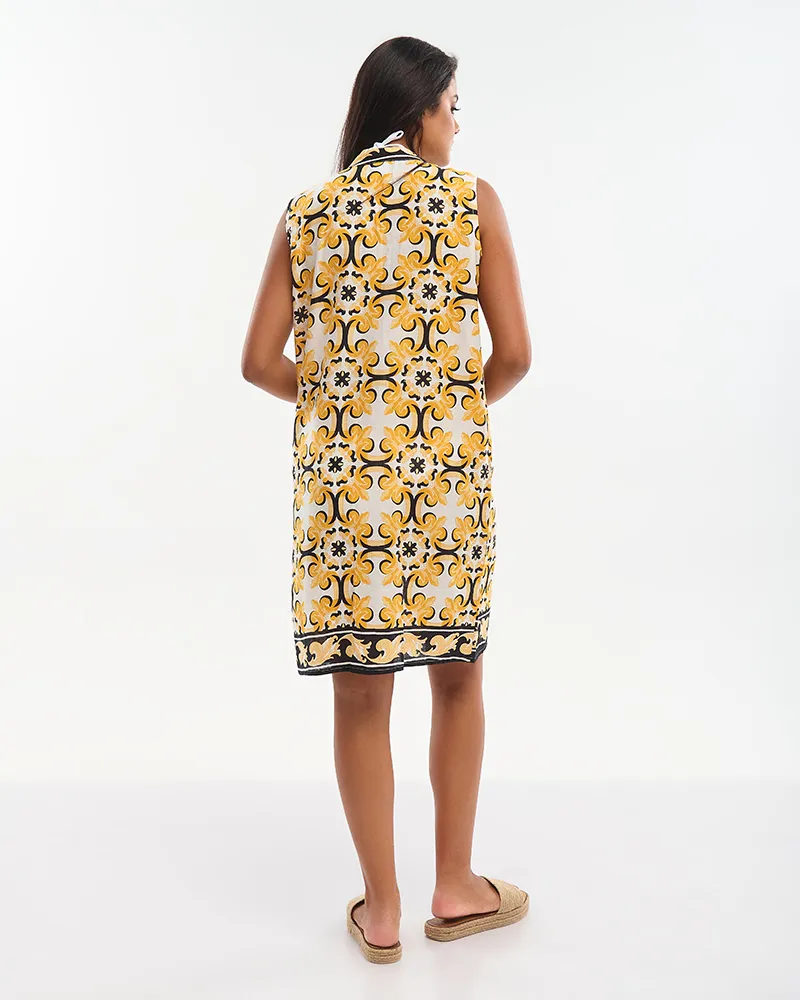 ΦΟΡΕΜΑ ΚΟΝΤΟ ΑΜΑΝΙΚΟ ΠΟΡΤΟΚΑΛΙ/ΛΕΥΚΟ ΜΕ ΚΕΝΤΗΤΕΣ ΛΕΠΤΟΜΕΡΕΙΕΣ ΚΑΙ ΧΑΝΤΡΕΣ ONE SIZE (100% COTTON)