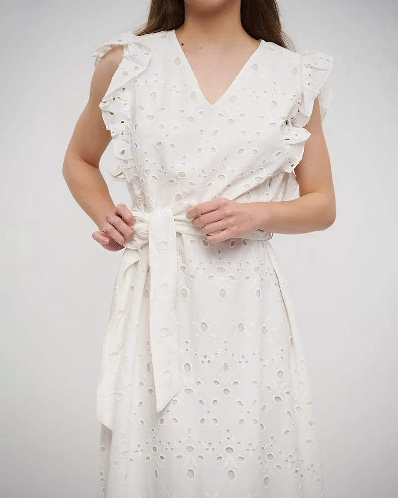 ΦΟΡΕΜΑ ΜΑΚΡΥ ΑΜΑΝΙΚΟ ΚIΠΟΥΡ ΣΕ ΛΕΥΚΟ ΧΡΩΜΑ ΜΕ ΖΩΝΑΚΙ Ι ΚΑΙ ΒΟΛΑΝ ONE SIZE(100% COTTON) ΦΟΡΕΜΑ ΜΑΚΡΥ ΑΜΑΝΙΚΟ ΚIΠΟΥΡ ΣΕ ΛΕΥΚΟ ΧΡΩΜΑ ΜΕ ΖΩΝΑΚΙ Ι ΚΑΙ ΒΟΛΑΝ ONE SIZE(100% COTTON)