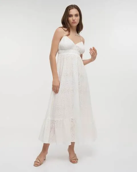 ΦΟΡΕΜΑ ΜΑΚΡΥ ΑΜΑΝΙΚΟ ΛΕΥΚΟ ΚΙΠΟΥΡ ONE SIZE (100% COTTON)