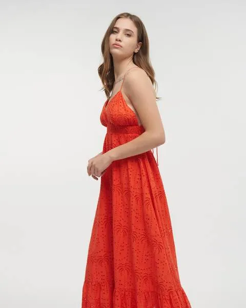 ΦΟΡΕΜΑ ΜΑΚΡΥ ΑΜΑΝΙΚΟ ΚΟΚΚΙΝΟ/ΠΟΡΤΟΚΑΛΙ ΚΙΠΟΥΡ ONE SIZE (100% COTTON)