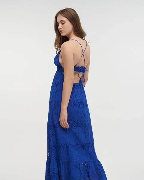 ΦΟΡΕΜΑ ΜΑΚΡΥ ΑΜΑΝΙΚΟ ΜΠΛΕ ΚΙΠΟΥΡ ONE SIZE (100% COTTON)