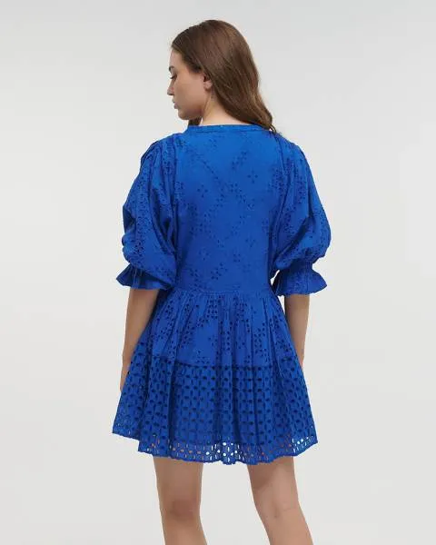 ΦΟΡΕΜΑ ΚΟΝΤΟ ΜΕ 3/4 ΜΑΝΙΚΙ ΜΠΛΕ ΚΙΠΟΥΡ ONE SIZE (100% COTTON)