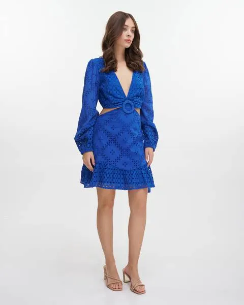 ΦΟΡΕΜΑ KONTO ΜΕ ΜΑΚΡΙΑ ΜΑΝΙΚΙΑ ΜΠΛΕ ΚΙΠΟΥΡ ONE SIZE (100% COTTON)