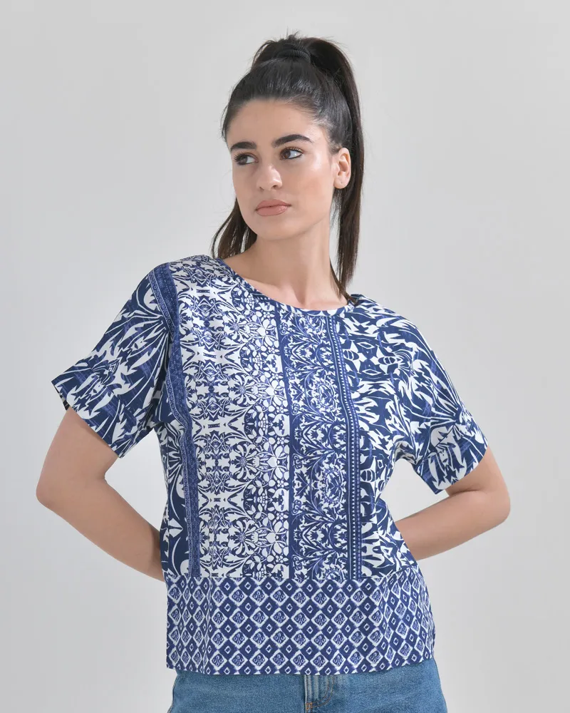 ΜΠΛΟΥΖΑ ΛΕΥΚΗ/ΜΠΛΕ S/M (RAYON) ΜΠΛΟΥΖΑ ΛΕΥΚΗ/ΜΠΛΕ S/M (RAYON)