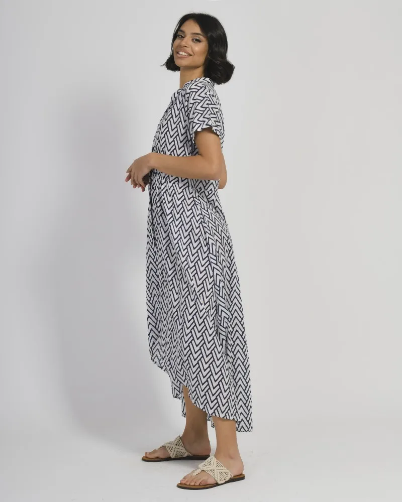 ΦΟΡΕΜΑ ΜΠΛΕ ΜΕ ΣΧΕΔΙΑ S/M (100% COTTON)