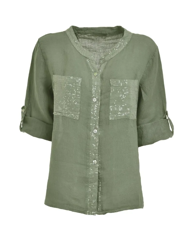 ΠΟΥΚΑΜΙΣΟ/ΜΠΛΟΥΖΑ ΣΕ ΧΑΚΙ ΧΡΩΜΑ ONE SIZE (100% LINEN)