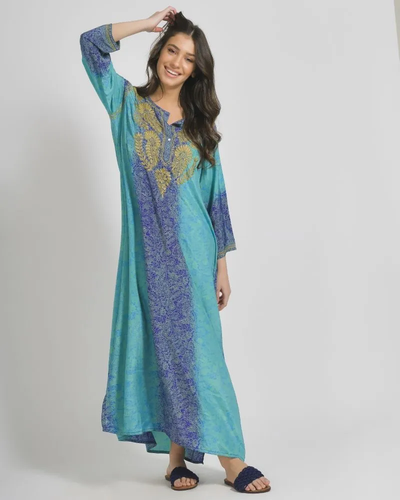 TUNIC/ ΠΟΥΚΑΜΙΣΑ ΜΑΚΡΙΑ ΣΕ ΜΠΛΕ/ΠΡΑΣΙΝΟ ΧΡΩΜΑ ΜΕ ΣΧΕΔΙΑ ΚΑΙ ΚΟΥΜΠΙΑ ΜΑΚΡΥ ΜΑΝΙΚΙ L/XL (28%SILK / 72% CREPE) TUNIC/ ΠΟΥΚΑΜΙΣΑ ΜΑΚΡΙΑ ΣΕ ΜΠΛΕ/ΠΡΑΣΙΝΟ ΧΡΩΜΑ ΜΕ ΣΧΕΔΙΑ ΚΑΙ ΚΟΥΜΠΙΑ ΜΑΚΡΥ ΜΑΝΙΚΙ L/XL (28%SILK / 72% CREPE)