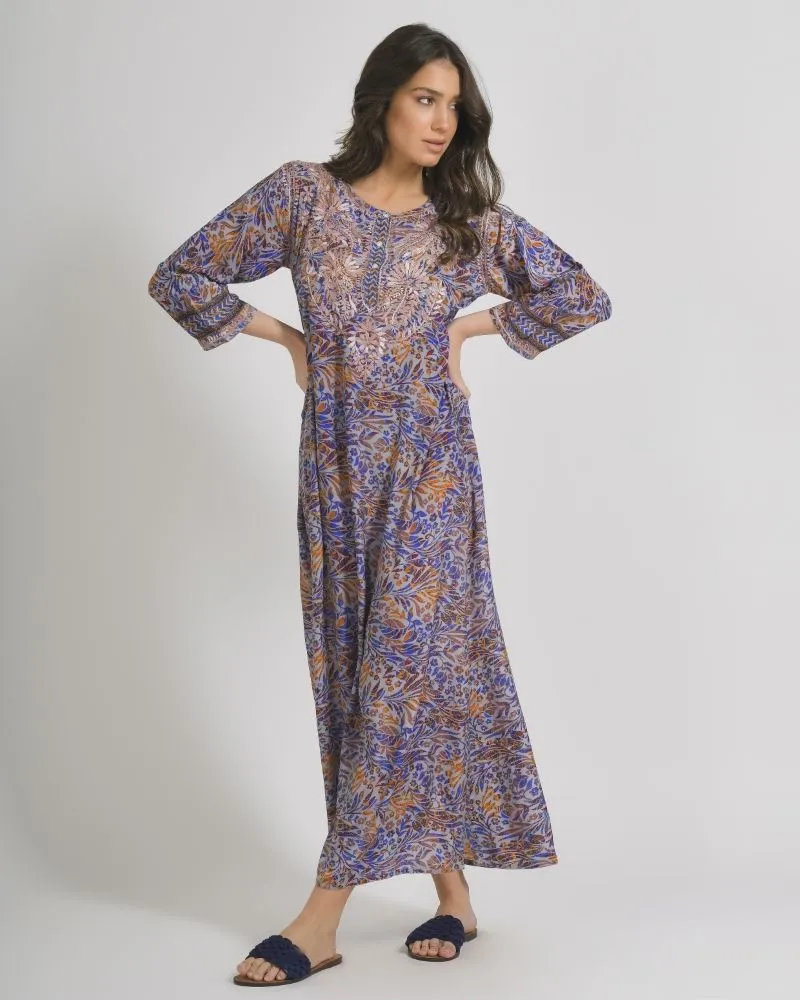 TUNIC/ΠΟΥΚΑΜΙΣΑ ΜΑΚΡΙΑ ΣΕ ΜΠΛΕ/ΠΟΡΤΟΚΑΛΙ ΧΡΩΜΑ ΜΕ ΣΧΕΔΙΑ ΚΑΙ ΚΟΥΜΠΙΑ ΜΑΚΡΥ ΜΑΝΙΚΙ M/L (28%SILK /72% CREPE) TUNIC/ΠΟΥΚΑΜΙΣΑ ΜΑΚΡΙΑ ΣΕ ΜΠΛΕ/ΠΟΡΤΟΚΑΛΙ ΧΡΩΜΑ ΜΕ ΣΧΕΔΙΑ ΚΑΙ ΚΟΥΜΠΙΑ ΜΑΚΡΥ ΜΑΝΙΚΙ M/L (28%SILK /72% CREPE)