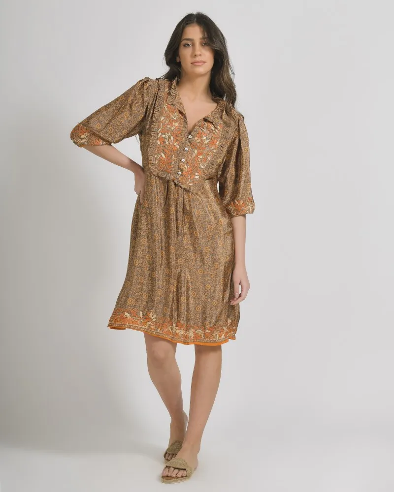 ΦΟΡΕΜΑ ΣΕ ΠΟΡΤΟΚΑΛΙ ΧΡΩΜΑ ΜΕ ΣΧΕΔΙΑ ΜΑΚΡΥ ΜΑΝΙΚΙ ONE SIZE (28%SILK / 72%CREPE) ΦΟΡΕΜΑ ΣΕ ΠΟΡΤΟΚΑΛΙ ΧΡΩΜΑ ΜΕ ΣΧΕΔΙΑ ΜΑΚΡΥ ΜΑΝΙΚΙ ONE SIZE (28%SILK / 72%CREPE)