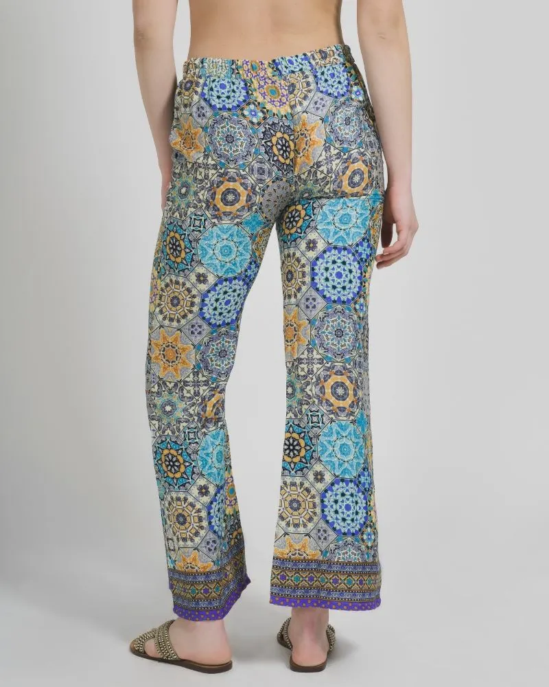 ΠΑΝΤΕΛΟΝΑ ΕΜΠΡΙΜΕ ΣΕ ΜΠΛΕ ΧΡΩΜΑ ONE SIZE (28%SILK / 72%CREPE)