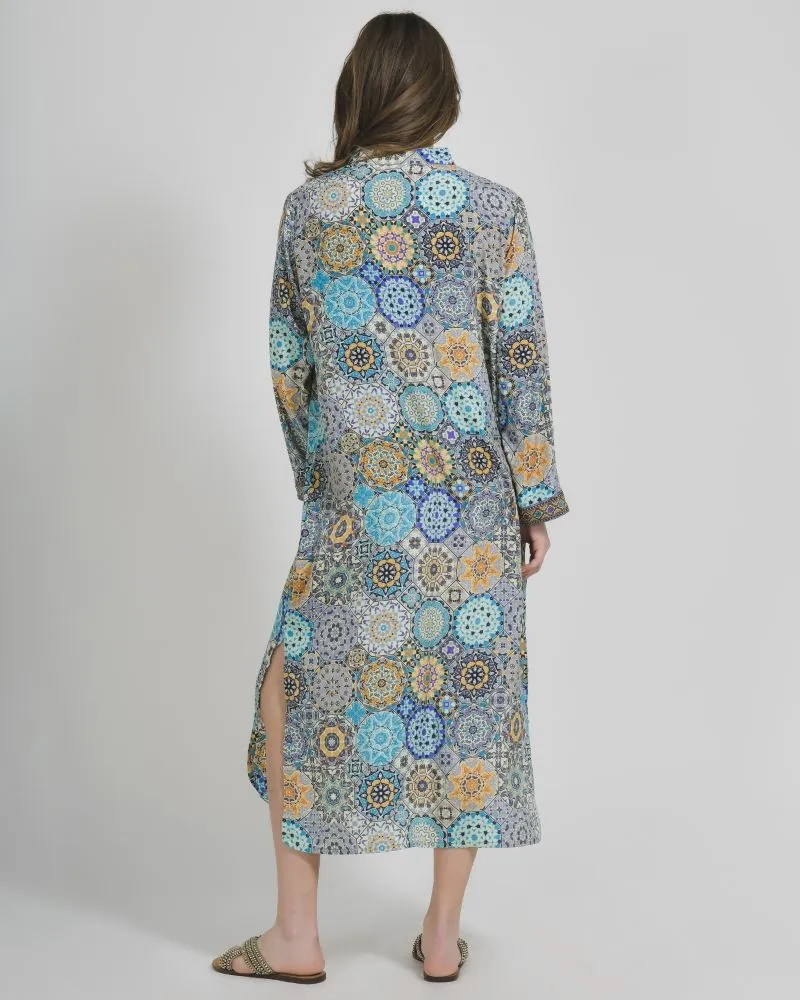 ΠΟΥΚΑΜΙΣΑ ΜΑΚΡΙΑ ΕΜΠΡΙΜΕ ΣΕ ΜΠΛΕ ΧΡΩΜΑ S/M (28%SILK / 72%CREPE)