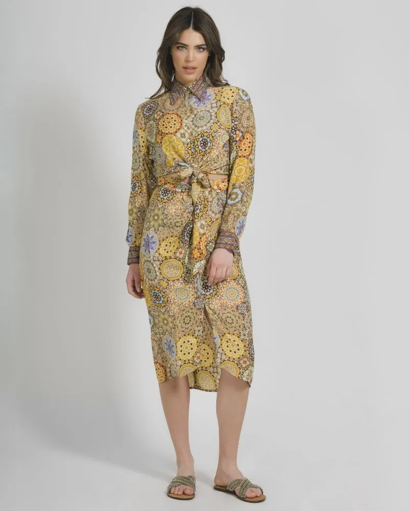 ΠΟΥΚΑΜΙΣΟ ΚΟΝΤΟ ΜΕ ΔΕΣΙΜΟ ΕΜΠΡΙΜΕ ΣΕ ΚΙΤΡΙΝΟ ΧΡΩΜΑ S/M (28%SILK / 72%CREPE)