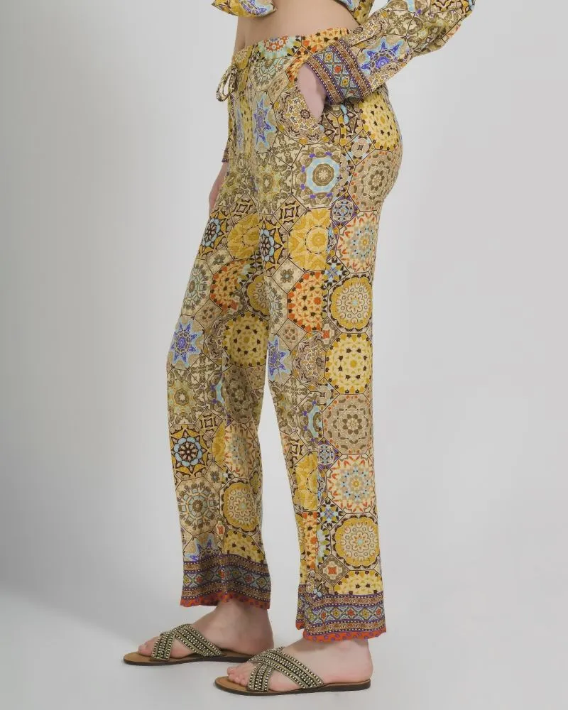 ΠΑΝΤΕΛΟΝΑ ΕΜΠΡΙΜΕ ΣΕ ΚΙΤΡΙΝΟ ΧΡΩΜΑ ONE SIZE (28%SILK / 72%CREPE) ΠΑΝΤΕΛΟΝΑ ΕΜΠΡΙΜΕ ΣΕ ΚΙΤΡΙΝΟ ΧΡΩΜΑ ONE SIZE (28%SILK / 72%CREPE)