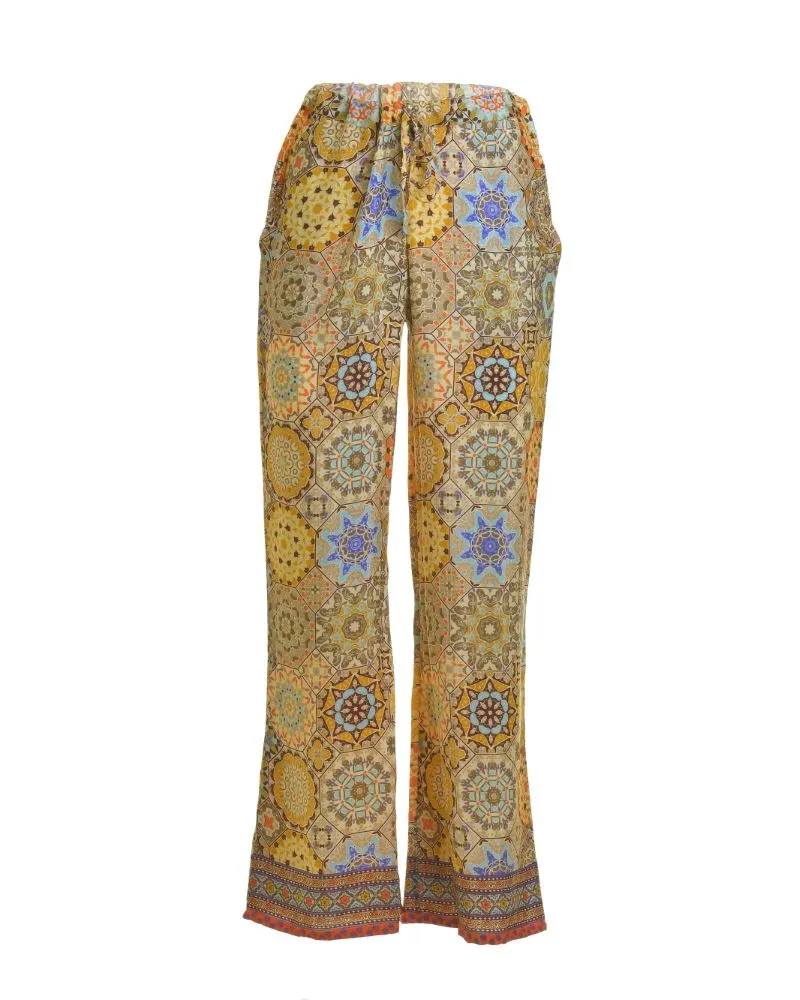 ΠΑΝΤΕΛΟΝΑ ΕΜΠΡΙΜΕ ΣΕ ΚΙΤΡΙΝΟ ΧΡΩΜΑ ONE SIZE (28%SILK / 72%CREPE)