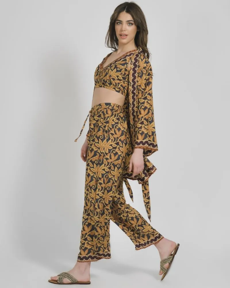 S/3 ΚΙΜΟΝΟ, ΤΟΠ ΚΑΙ ΠΑΝΤΕΛΟΝΑ ΕΜΠΡΙΜΕ ΣΕ ΜΑΥΡΟ/ΜΟΥΣΤΑΡΔΙ ΧΡΩΜΑ ONE SIZE (28%SILK / 72%CREPE) S/3 ΚΙΜΟΝΟ, ΤΟΠ ΚΑΙ ΠΑΝΤΕΛΟΝΑ ΕΜΠΡΙΜΕ ΣΕ ΜΑΥΡΟ/ΜΟΥΣΤΑΡΔΙ ΧΡΩΜΑ ONE SIZE (28%SILK / 72%CREPE)