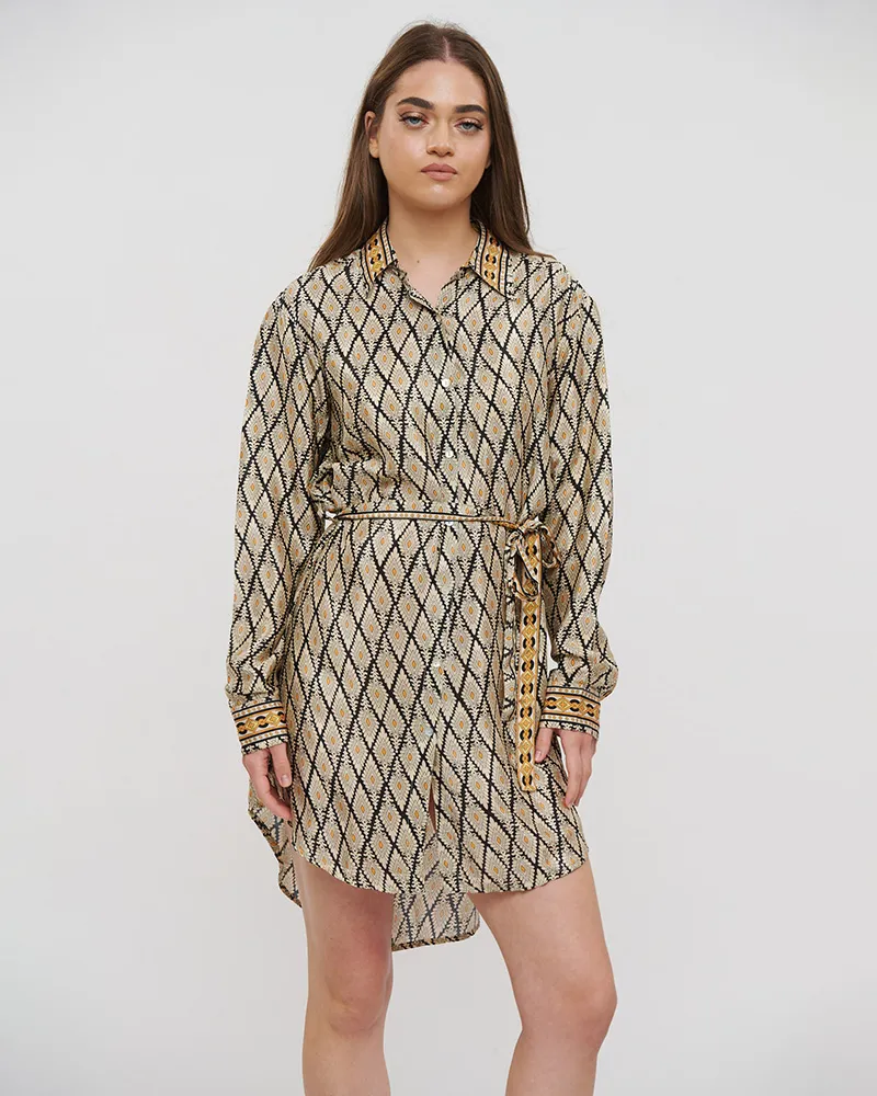 ΠΟΥΚΑΜΙΣΑ ΜΑΚΡΙΑ ΜΕ ΖΩΝΑΡΙ ΡΟΜΒΟΙ S/M (28%SILK / 72%CREPE) ΠΟΥΚΑΜΙΣΑ ΜΑΚΡΙΑ ΜΕ ΖΩΝΑΡΙ ΡΟΜΒΟΙ S/M (28%SILK / 72%CREPE)