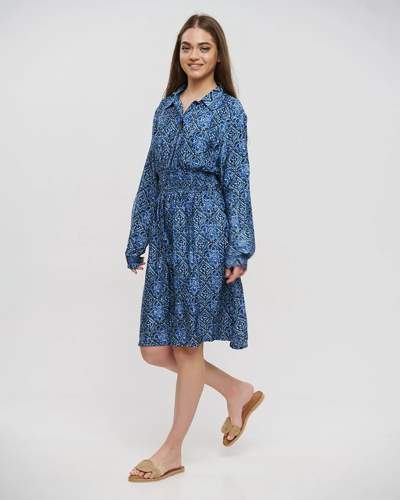 ΦΟΡΕΜΑ ΜΠΛΕ S/M (28%SILK / 72%CREPE)