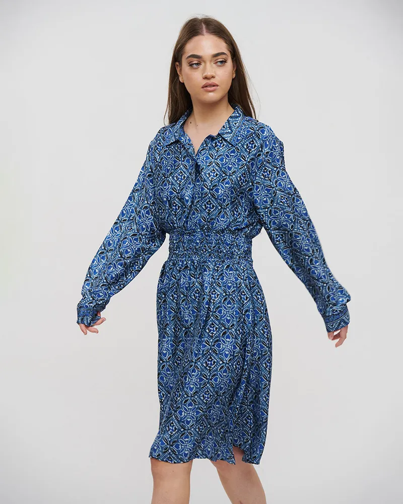 ΦΟΡΕΜΑ ΜΠΛΕ S/M (28%SILK / 72%CREPE)