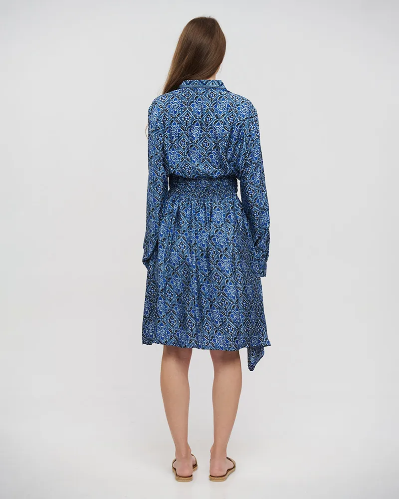 ΦΟΡΕΜΑ ΜΠΛΕ M/L (28%SILK / 72%CREPE)