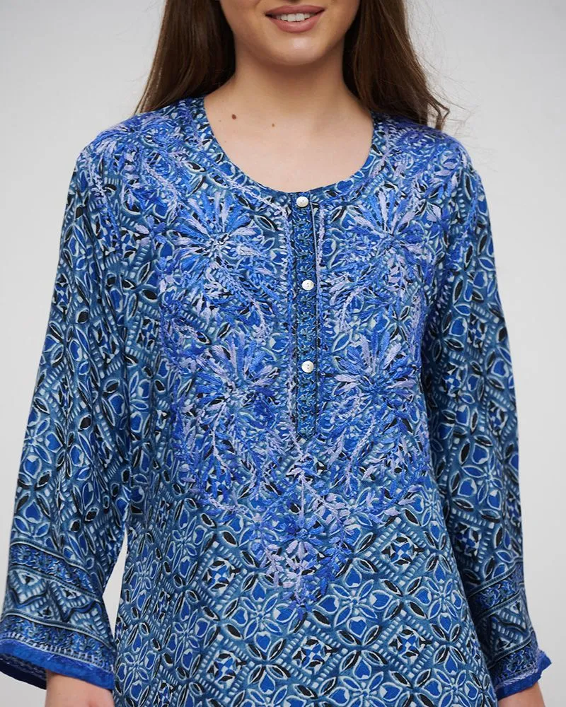 ΦΟΡΕΜΑ ΜΑΚΡΥ ΜΠΛΕ S/M (28%SILK / 72%CREPE)