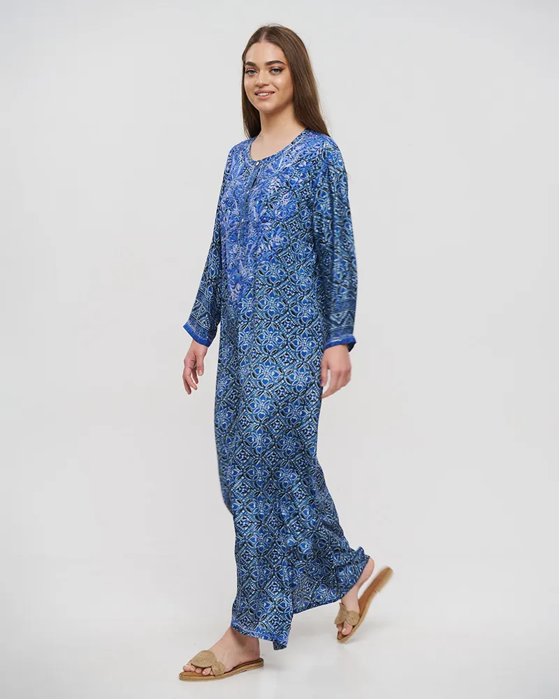 ΦΟΡΕΜΑ ΜΑΚΡΥ ΜΠΛΕ S/M (28%SILK / 72%CREPE)