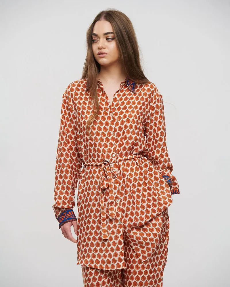 ΠΟΥΚΑΜΙΣΟ ΜΕ ΖΩΝΗ ΣΕ ΜΠΕΖ/ΠΟΡΤΟΚΑΛΙ ΧΡΩΜΑ ΜΕ ΣΧΕΔΙΑ S/M (28%SILK / 72%CREPE) ΠΟΥΚΑΜΙΣΟ ΜΕ ΖΩΝΗ ΣΕ ΜΠΕΖ/ΠΟΡΤΟΚΑΛΙ ΧΡΩΜΑ ΜΕ ΣΧΕΔΙΑ S/M (28%SILK / 72%CREPE)