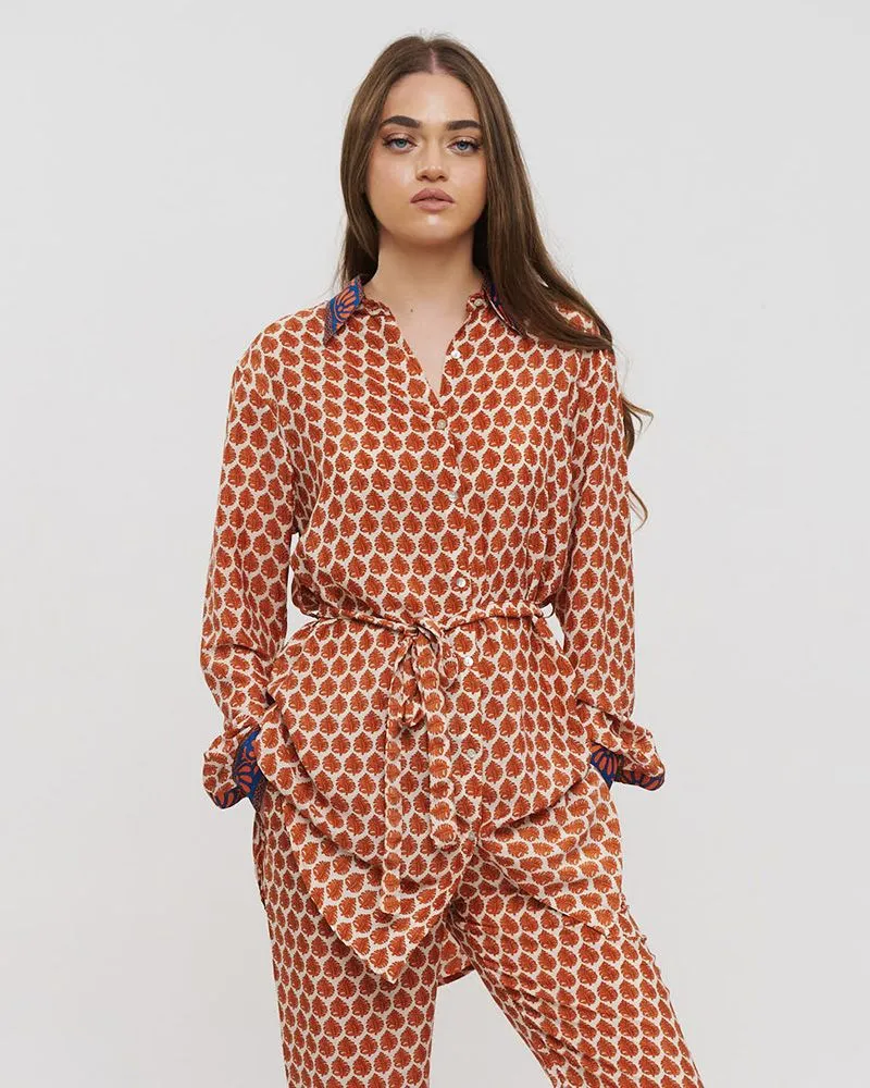 ΠΟΥΚΑΜΙΣΟ ΜΕ ΖΩΝΗ ΣΕ ΜΠΕΖ/ΠΟΡΤΟΚΑΛΙ ΧΡΩΜΑ ΜΕ ΣΧΕΔΙΑ S/M (28%SILK / 72%CREPE) ΠΟΥΚΑΜΙΣΟ ΜΕ ΖΩΝΗ ΣΕ ΜΠΕΖ/ΠΟΡΤΟΚΑΛΙ ΧΡΩΜΑ ΜΕ ΣΧΕΔΙΑ S/M (28%SILK / 72%CREPE)