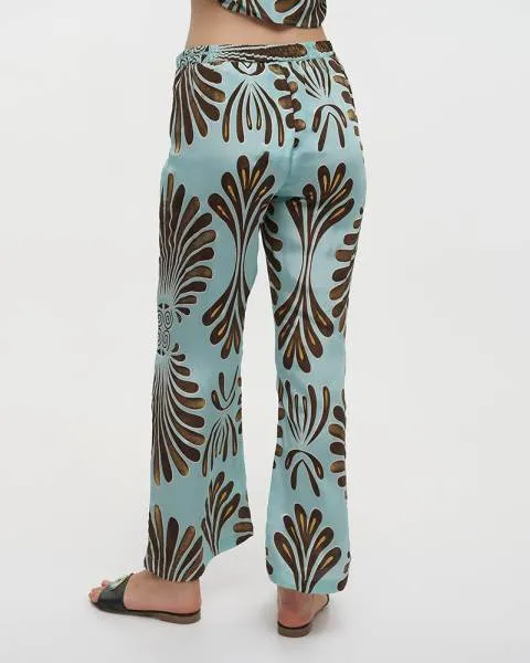 ΠΑΝΤΕΛΟΝΑ ΜΕ ΤΣΕΠΕΣ ΣΕ ΓΑΛΑΖΙΟ/ΚΑΦΕ S/M (28%SILK / 72% POLYESTER) ΠΑΝΤΕΛΟΝΑ ΜΕ ΤΣΕΠΕΣ ΣΕ ΓΑΛΑΖΙΟ/ΚΑΦΕ S/M (28%SILK / 72% POLYESTER)