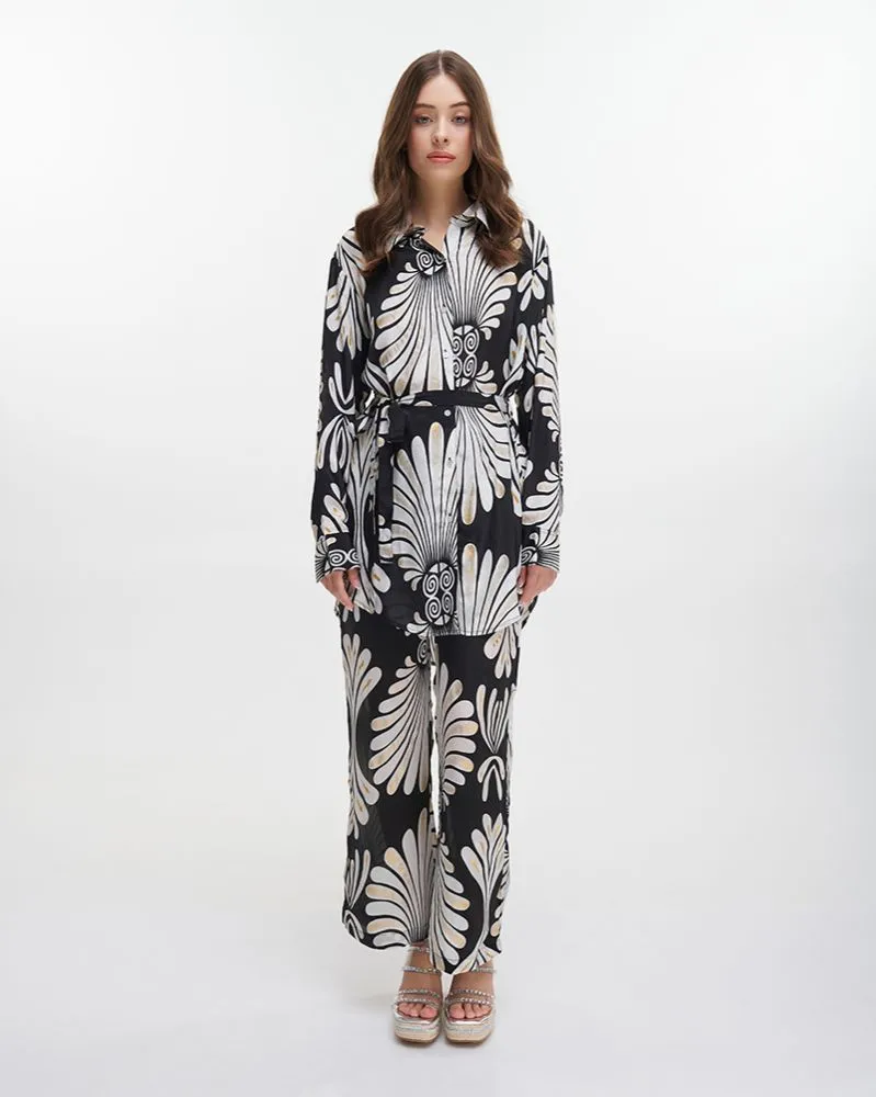 ΠΟΥΚΑΜΙΣΑ ΜΑΚΡΙΑ ΜΕ ΖΩΝΑΡΙ ΜΑΥΡΗ/ΚΑΦΕ M/L (28%SILK / 72% POLYESTER) ΠΟΥΚΑΜΙΣΑ ΜΑΚΡΙΑ ΜΕ ΖΩΝΑΡΙ ΜΑΥΡΗ/ΚΑΦΕ M/L (28%SILK / 72% POLYESTER)