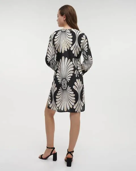 TUNIC ΜΑΥΡΗ/ΕΚΡΟΥ S/M (28%SILK / 72% POLYESTER) TUNIC ΜΑΥΡΗ/ΕΚΡΟΥ S/M (28%SILK / 72% POLYESTER)