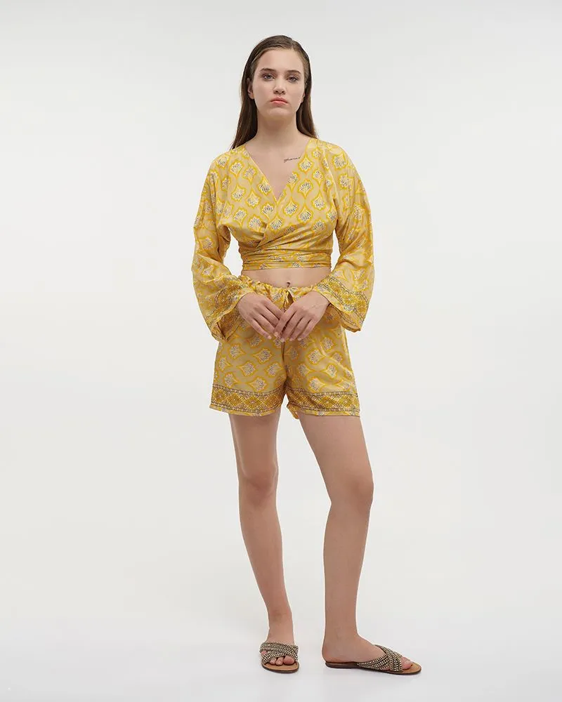 ΤΟΠ ΚΟΝΤΟ ΜΕ ΔΕΣΙΜΟ ΕΜΠΡΙΜΕ ΣΕ ΚΙΤΡΙΝΟ ΧΡΩΜΑ ONE SIZE (28%SILK / 72% POLYESTER) ΤΟΠ ΚΟΝΤΟ ΜΕ ΔΕΣΙΜΟ ΕΜΠΡΙΜΕ ΣΕ ΚΙΤΡΙΝΟ ΧΡΩΜΑ ONE SIZE (28%SILK / 72% POLYESTER)