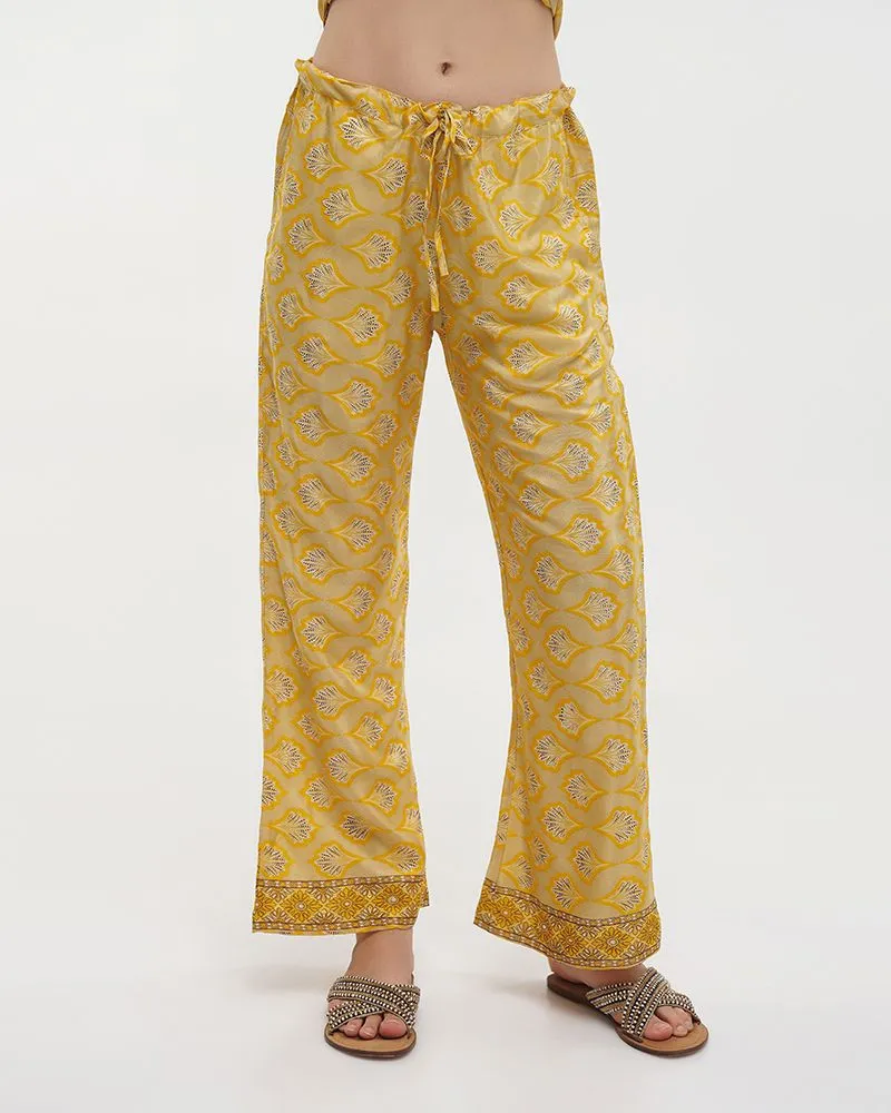 ΠΑΝΤΕΛΟΝΑ ΜΕ ΤΣΕΠΕΣ ΕΜΠΡΙΜΕ ΣΕ ΚΙΤΡΙΝΟ ΧΡΩΜΑ S/M (28%SILK / 72% POLYESTER) ΠΑΝΤΕΛΟΝΑ ΜΕ ΤΣΕΠΕΣ ΕΜΠΡΙΜΕ ΣΕ ΚΙΤΡΙΝΟ ΧΡΩΜΑ S/M (28%SILK / 72% POLYESTER)