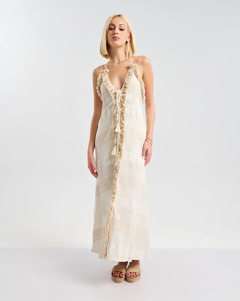 ΦΟΡΕΜΑ ΜΠΕΖ ΜΕ ΔΕΣΙΜΟ ΣΤΟΝ ΛΑΙΜΟ ΚΑΙ ΚΡΟΣΙΑONE SIZE ( 100% COTTON)