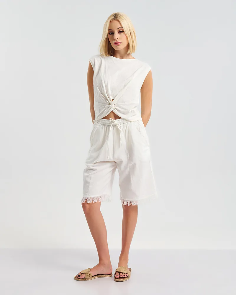 ΑΜΑΝΙΚΟ ΤΟΠ ΣΕ ΛΕΥΚΟ ΧΡΩΜΑ ΜΕ ΔΕΣΙΜΟ ΜΠΡΟΣΤΑ ONE SIZE (100% COTTON) ΑΜΑΝΙΚΟ ΤΟΠ ΣΕ ΛΕΥΚΟ ΧΡΩΜΑ ΜΕ ΔΕΣΙΜΟ ΜΠΡΟΣΤΑ ONE SIZE (100% COTTON)