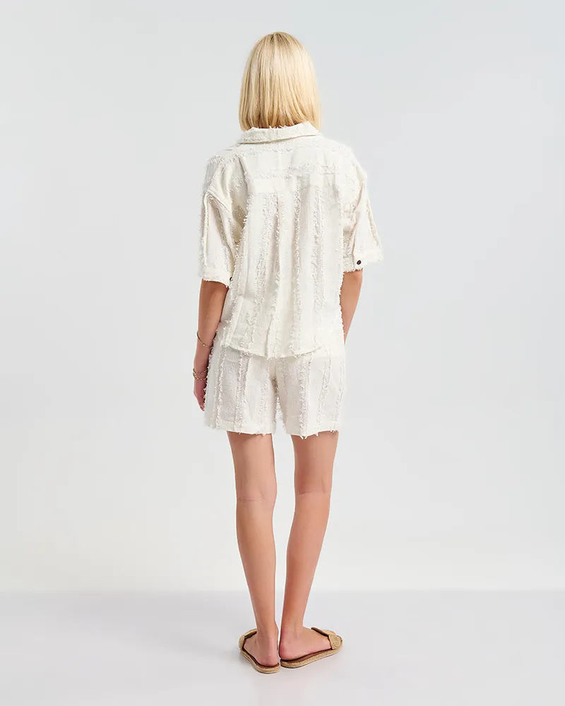 ΚΟΝΤΟ ΠΟΥΚΑΜΙΣΟ ΜΕ 3/4 ΜΑΝΙΚΙ ΣΕ ΛΕΥΚΟ ΧΡΩΜΑ ONE SIZE ( 100% COTTON)