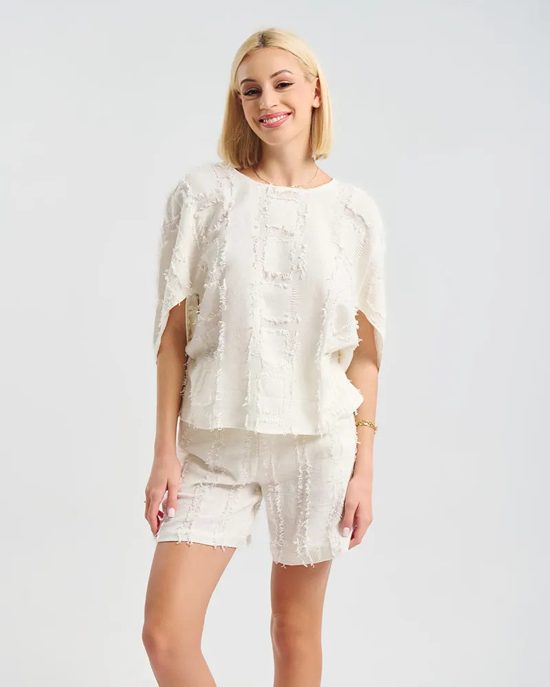 ΜΠΛΟΥΖΑΚΙ ΣΕ ΛΕΥΚΟ ΧΡΩΜΑ ONE SIZE ( 100% COTTON)