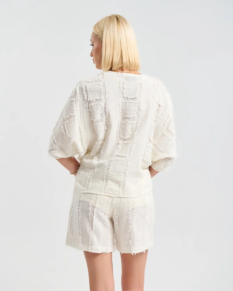 ΜΠΛΟΥΖΑΚΙ ΣΕ ΛΕΥΚΟ ΧΡΩΜΑ ONE SIZE ( 100% COTTON)