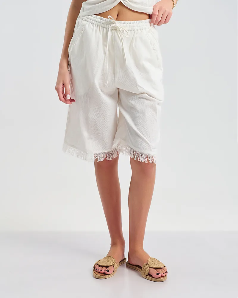 ΒΕΡΜΟΥΔΑ ΣΕ ΛΕΥΚΟ ΧΡΩΜΑ ΜΕ ΚΡΟΣΣΙΑ ONE SIZE ( 100% COTTON) ΒΕΡΜΟΥΔΑ ΣΕ ΛΕΥΚΟ ΧΡΩΜΑ ΜΕ ΚΡΟΣΣΙΑ ONE SIZE ( 100% COTTON)