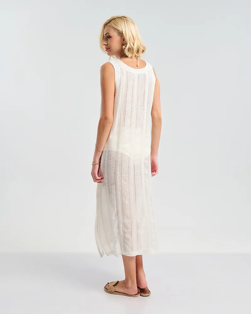 ΦΟΡΕΜΑ ΗΜΙΔΙΑΦΑΝΟ ΣΕ ΛΕΥΚΌ ONE SIZE ( 100% COTTON)