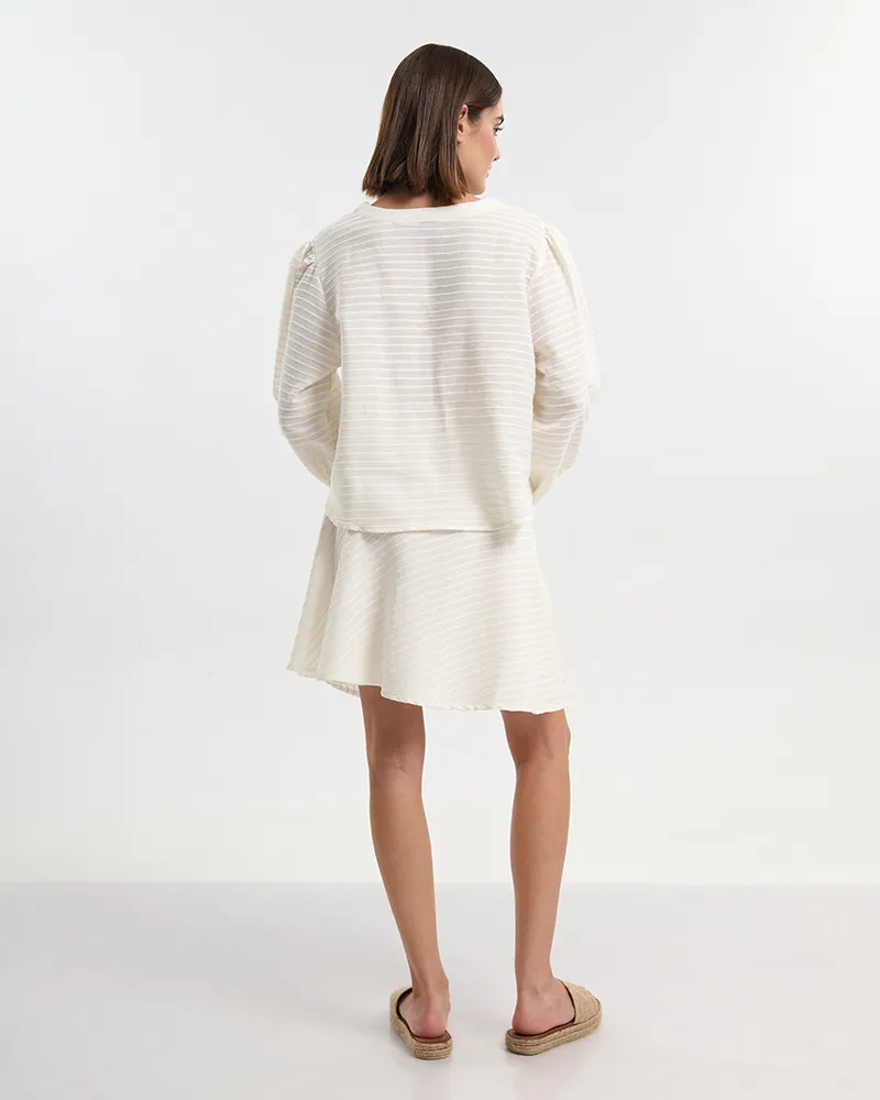 S/2 ΤΟΠΑΚΙ ΚΑΙ ΦΟΥΣΤΑ ΣΕ ΛΕΥΚΌ ONE SIZE ( 100% COTTON)