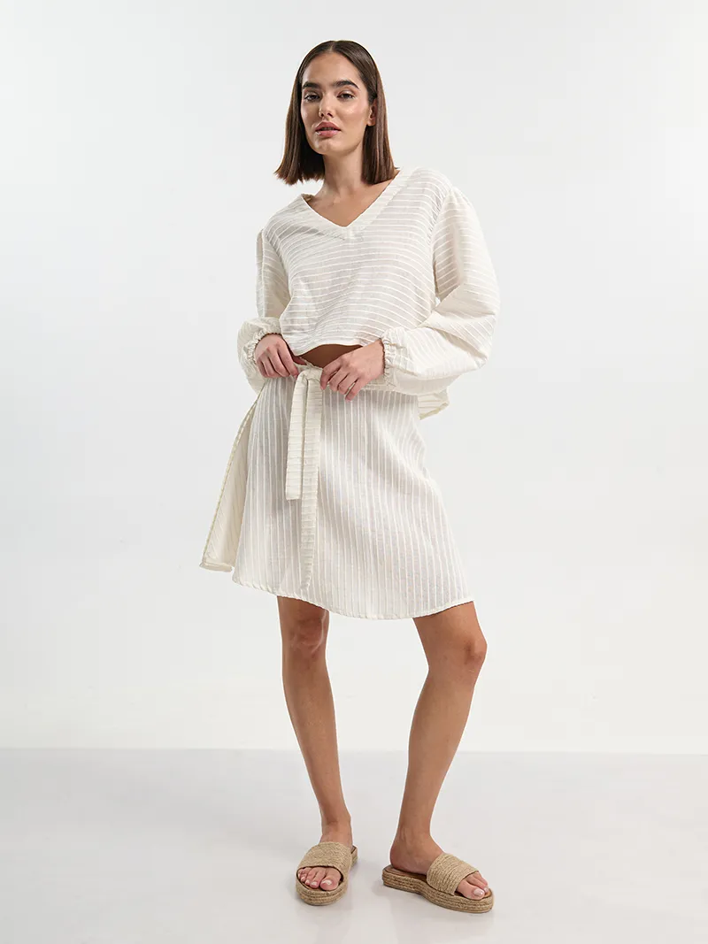 S/2 ΤΟΠΑΚΙ ΚΑΙ ΦΟΥΣΤΑ ΣΕ ΛΕΥΚΌ ONE SIZE ( 100% COTTON) S/2 ΤΟΠΑΚΙ ΚΑΙ ΦΟΥΣΤΑ ΣΕ ΛΕΥΚΌ ONE SIZE ( 100% COTTON)