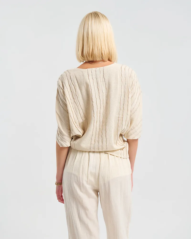 ΜΠΛΟΥΖΑΚΙ ΜΕ 3/4 ΜΑΝΙΚΙ ΕΚΡΟΎ ΜΕ ΣΧΕΔΙΑ ONE SIZE ( 100% COTTON)